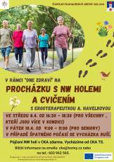 Procházka s NW holemi a cvičením pro seniory